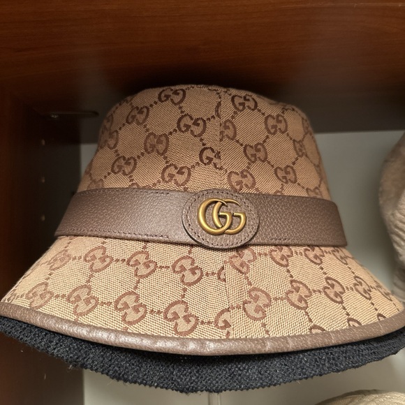 Gucci Brown Monogram Bucket Hat - Picture 1 of 2